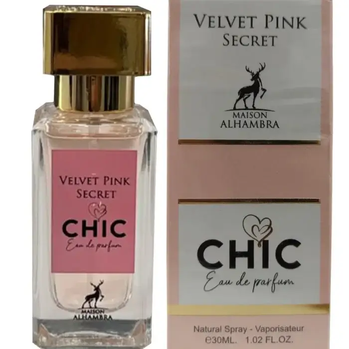 Chic Velvet Pink Secret Maison Alhambra 30ml dupe do Love Eau de Parfum Victoria's Secret Feminino