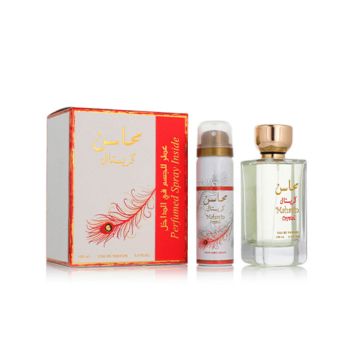 KIT LATTAFA MAHASIN CRYSTAL EDP 100ML 2 peças